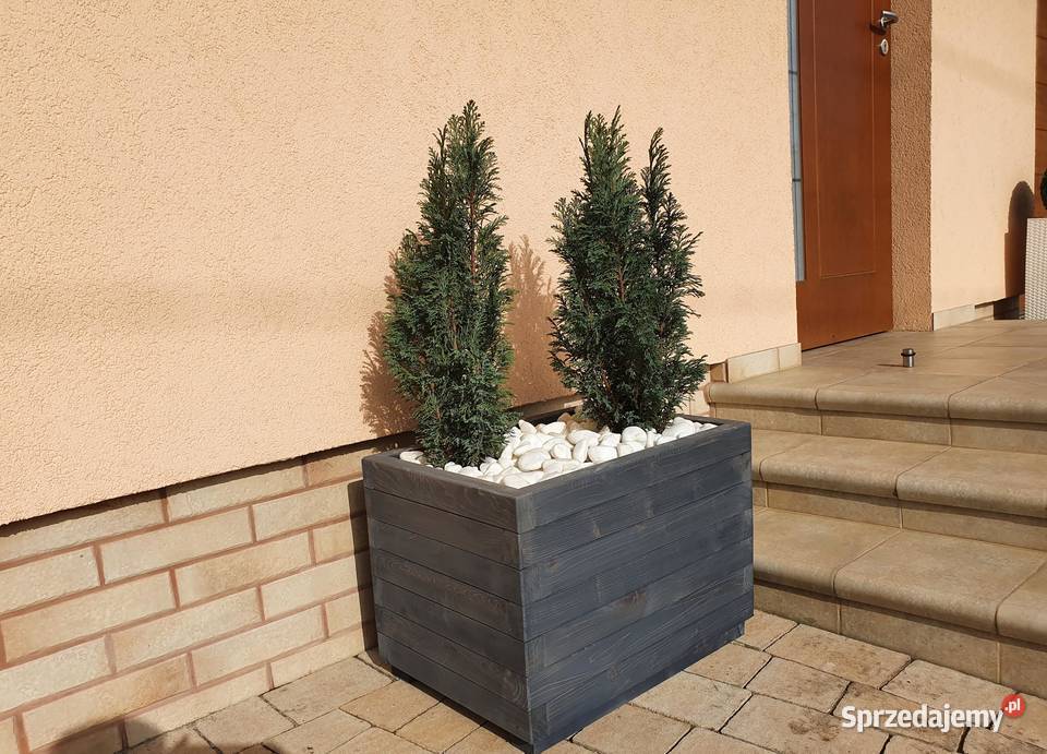 Donica ogrodowa szara drewniana 604040 sprzedam