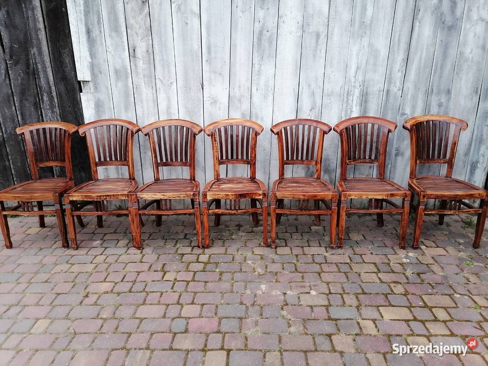 100 drzewo Teekowe stół 7 krzeseł 77cm Wąwolnica sprzedam