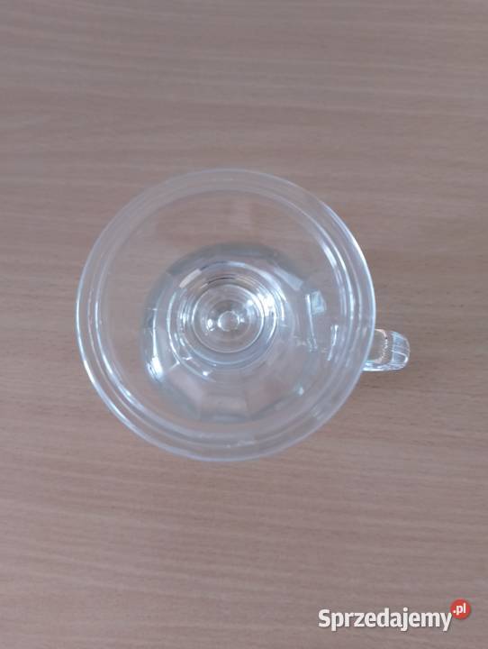 SZKLANKA do kawy wysoka z uchem kubek szklany Akcesoria do kawy Złotniki