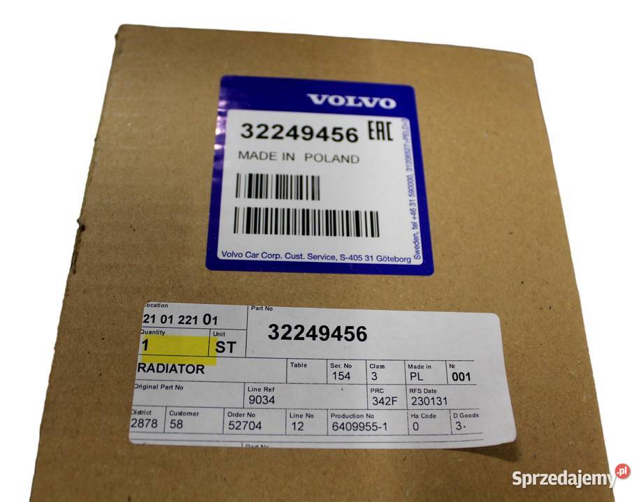 VOLVO XC40 chlodnica wody plynu chlodzacego OE Bielany Wrocławskie sprzedam