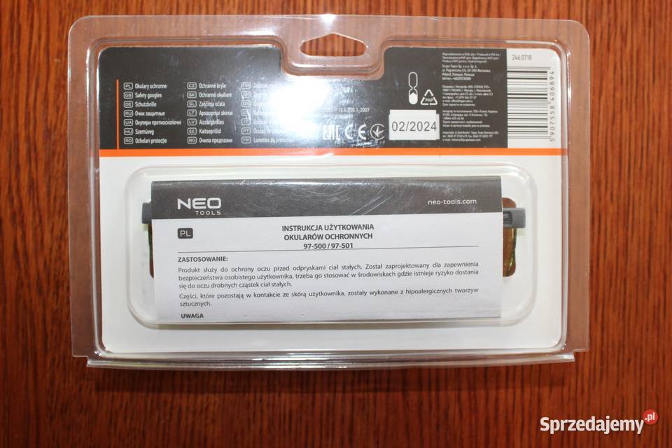 Okulary ochronne poliwęglanowe żółte NEO Suwałki