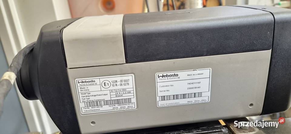 Webasto Air Top Evo 2000 24v 20 kw 23r Renault