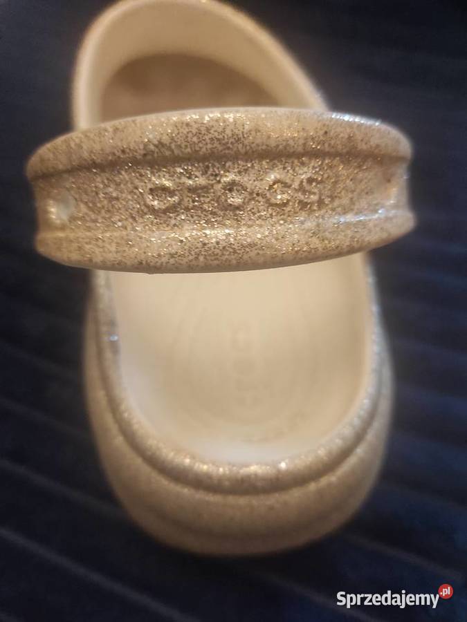 Buty Crocs brokatowe srebrne na platformie Stan Poznań sprzedam