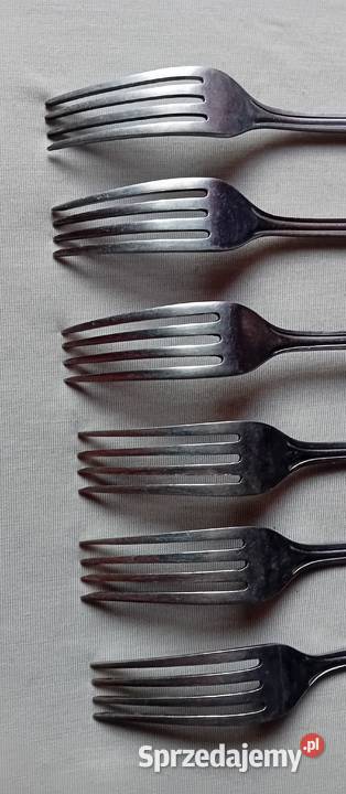 Komplet 6 widelców ze stali nierdzewnej Hefra wielkopolskie Koźminek sprzedam