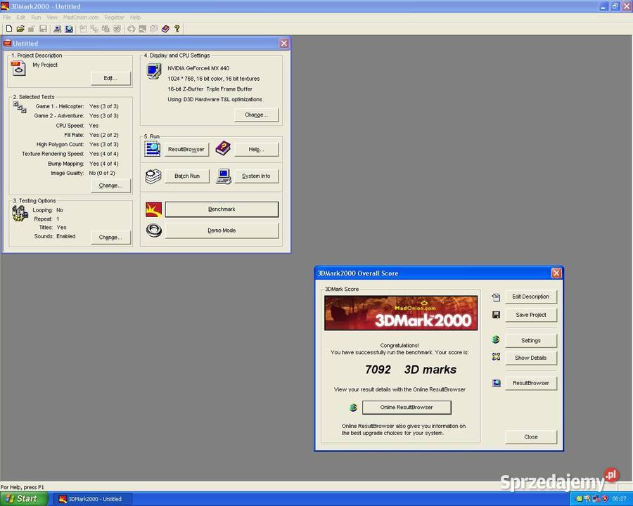Mercury Geforce MX440SE 64MB 128bit DDR AGPx4 Karty graficzne Cielądz