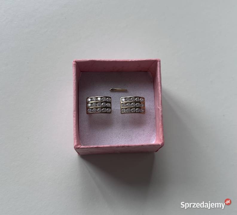 Apart złote kolczyki cyrkonie 333 złoto Wrocław