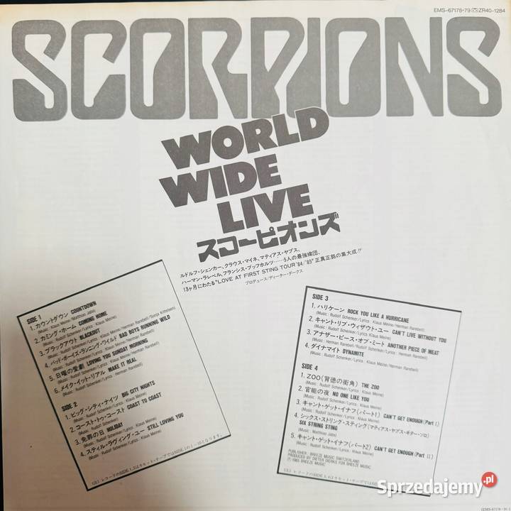 Scorpions World Wide Live NMEX Japan Obi 2 LP Warszawa sprzedam
