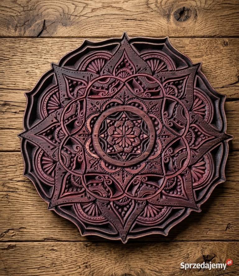 Mandala z drewna panel ścienny 3D obraz boho sprzedam