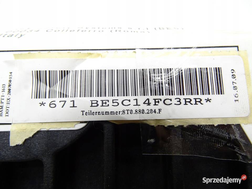 PODUSZKA POWIETRZNA PASAŻERA AIRBAG AUDI A4 B8 osobowe
