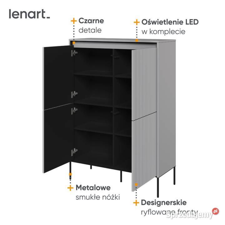 TREND TR03 komoda 4d z oświetleniem Rzeszów