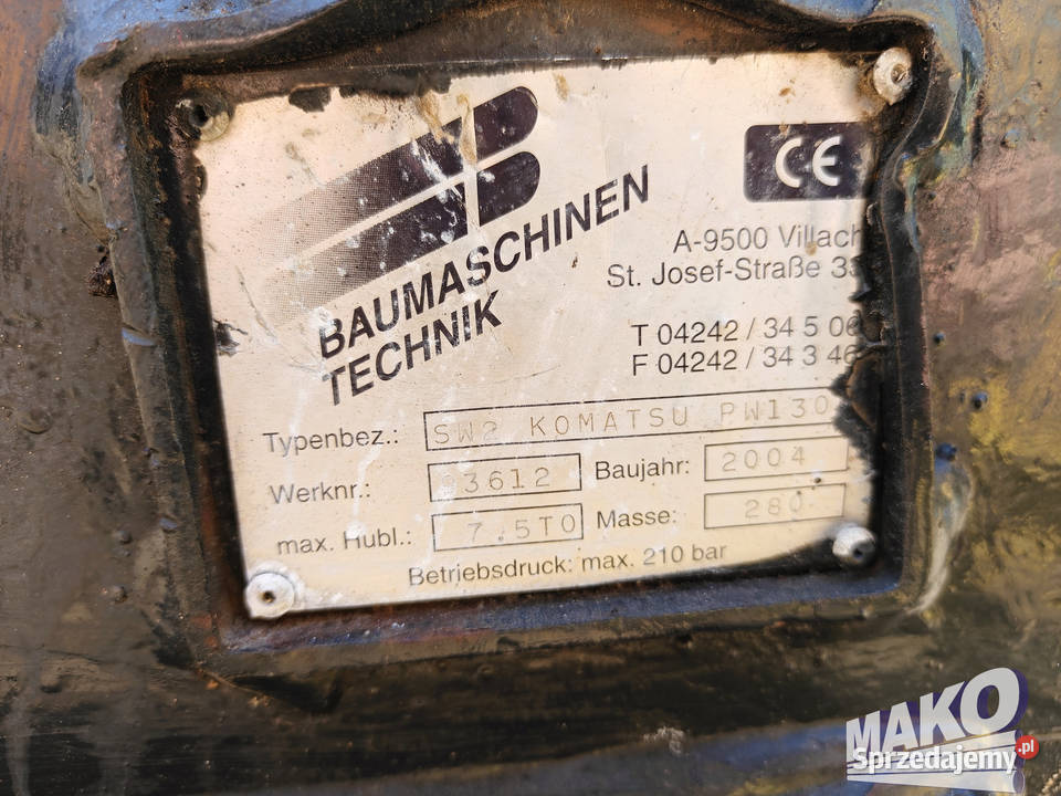 Szybkozłącze hydrauliczne Baumaschinen Technik Ostrowiec Świętokrzyski