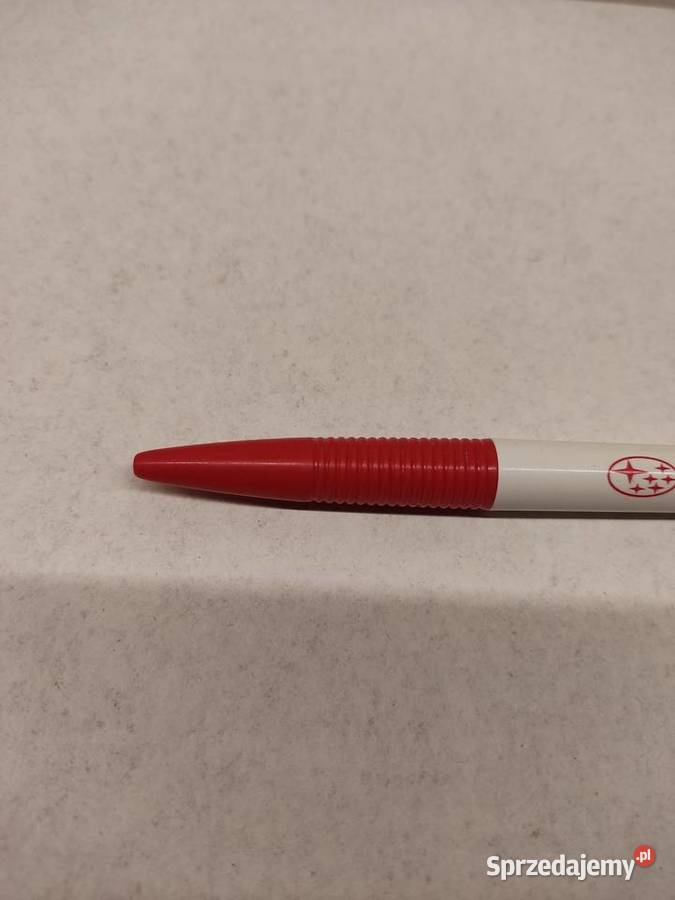 Długopis kolekcjonerski czerwono biały Subaru Głuchołazy