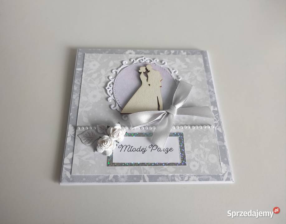 Kartka ręcznie robiona na ślub 6 Łódź