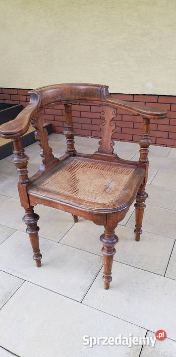 Krzesło z rafią eklektyczne stylowe fotel do Sulbiny