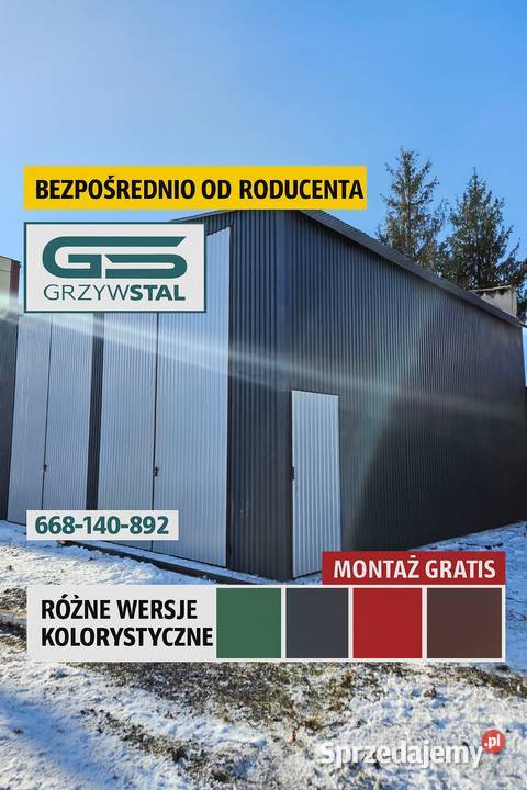 GARAŻ BLASZAK Magazyn Rolniczy na Maszyny WIATA warmińsko-mazurskie sprzedam