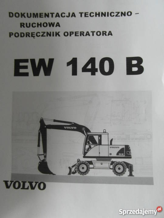 dtr instrukcja obsługi koparka volvo ew140B i Szczecin