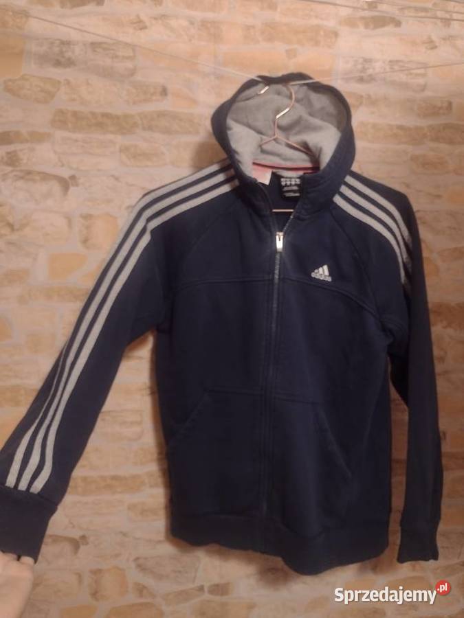 XSS ADIDAS Granatowa bluza sportowa z kapturem Moda i Styl
