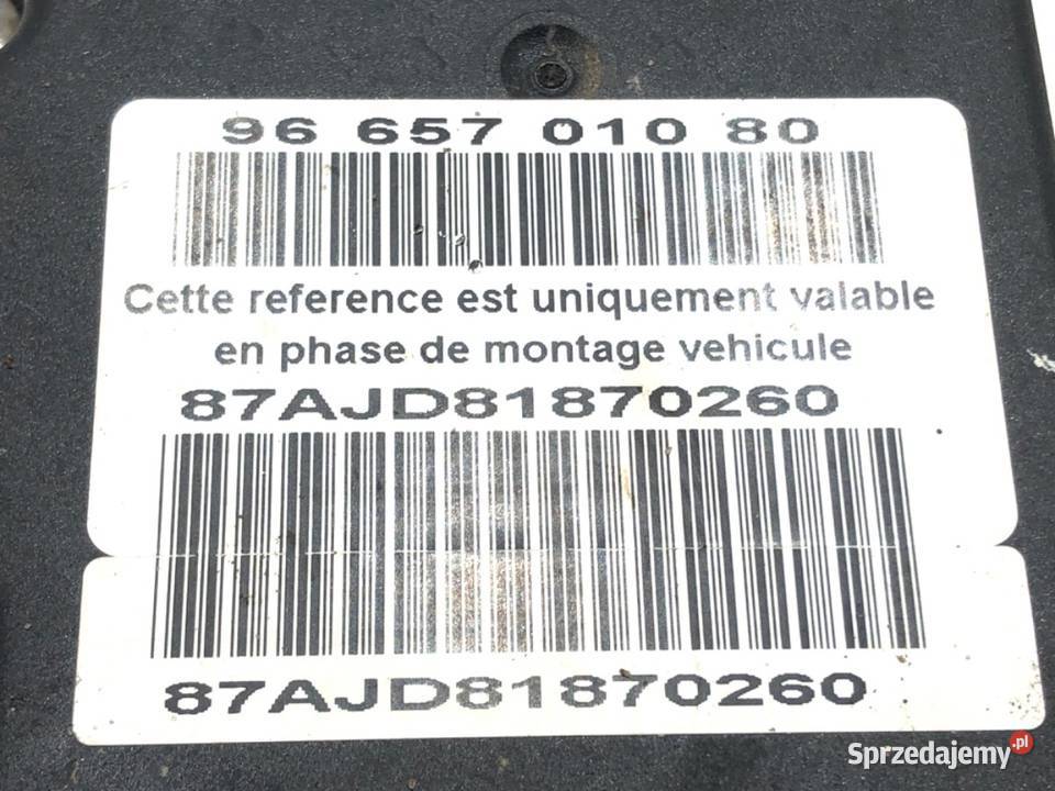 POMPA ABS PEUGEOT PARTNER II 0265800650 16 90 Układ ABS i ESP
