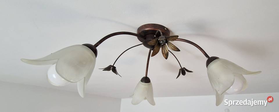 lampa sufitowa trzyramienna kwiat kwiatki Kraków