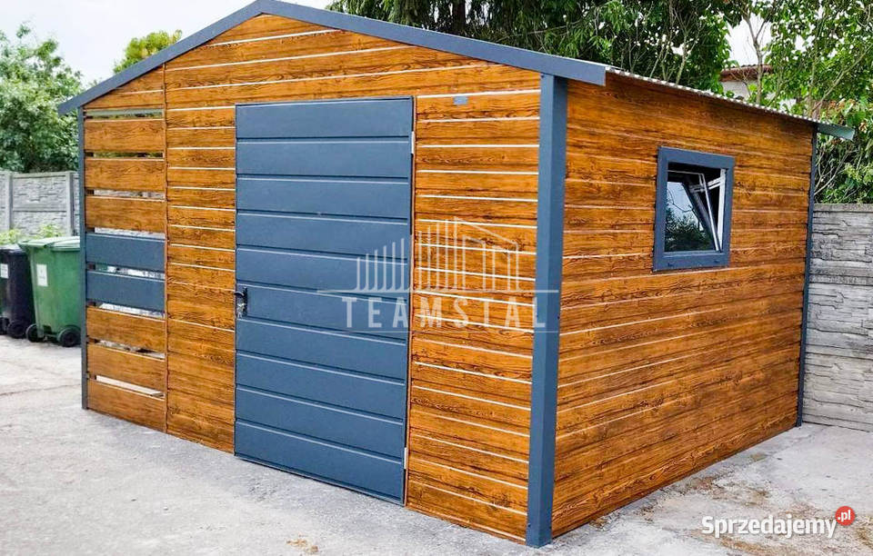 SCHOWEK DOMEK OGRODOWY 3m x 3m Wiata 1m drzwi blacha Turek
