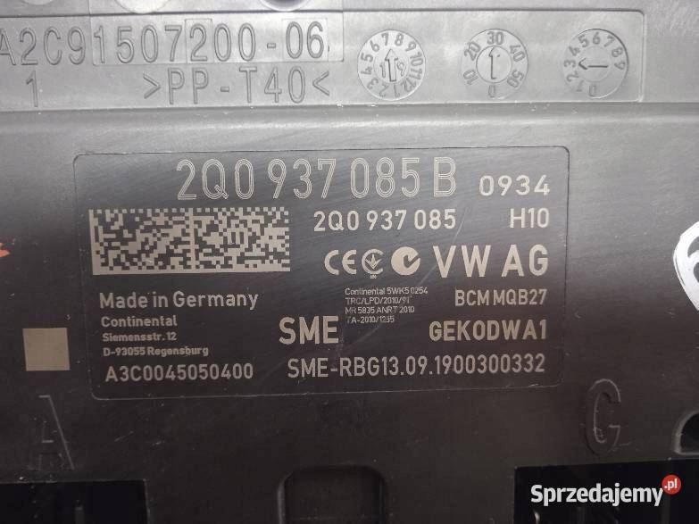 MODUŁ 2Q0937085B BCM MQB27 Skoda Fabia III 2014 osobowe Komputery sprzedam