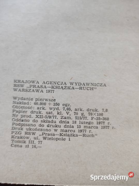 Ekspres Reporterów wydana w 1977 Niedoba Karaś Kielce