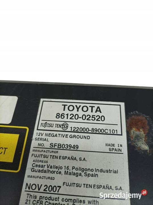 RADIO 8612002520 Toyota Auris I 20062012 świętokrzyskie