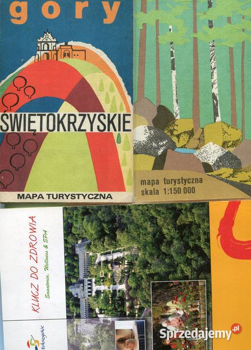 Góry Świętokrzyskie Mapy turystyczne 2 x Folder Książki i Podręczniki Szczecin sprzedam