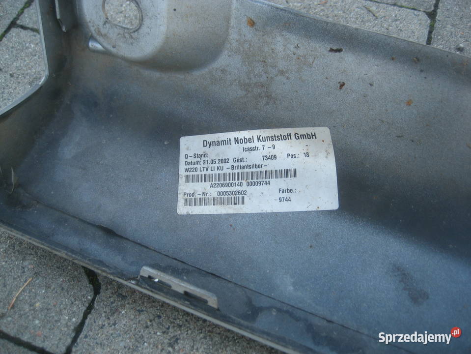mercedes w220 220 s klasa 9802r listwa progowa osobowe wielkopolskie Rakoniewice