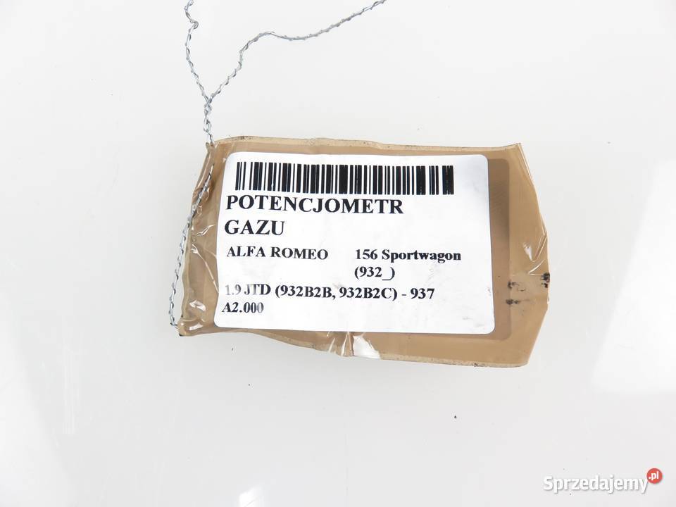 POTENCJOMETR GAZU ALFA 156 19 JTD 0280752231