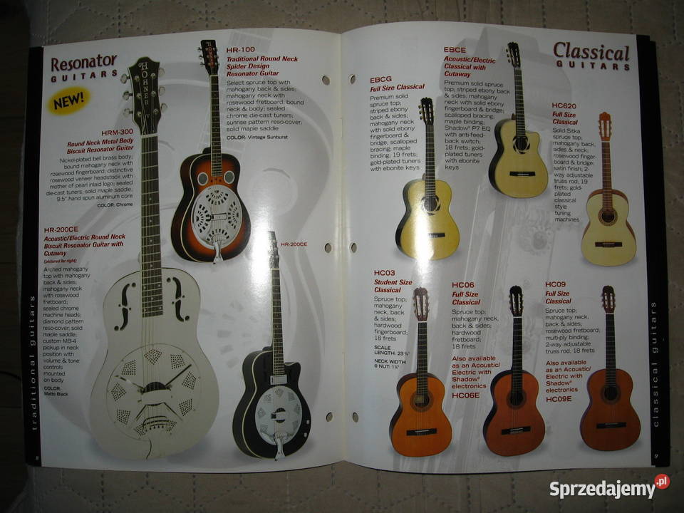 Hohner 2005 Acoustic Guitars guitar catalog Hohner Kępice