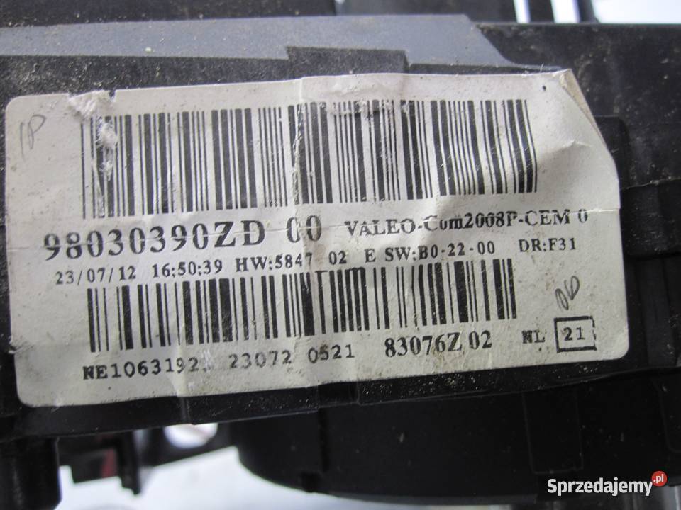 PEUGEOT 208 I 12r przełącznik zespolony osobowe świętokrzyskie Kielce sprzedam