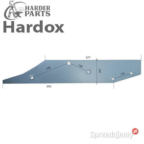 Płoza długa HARDOX dP części do pługa SOUCHU Suwałki