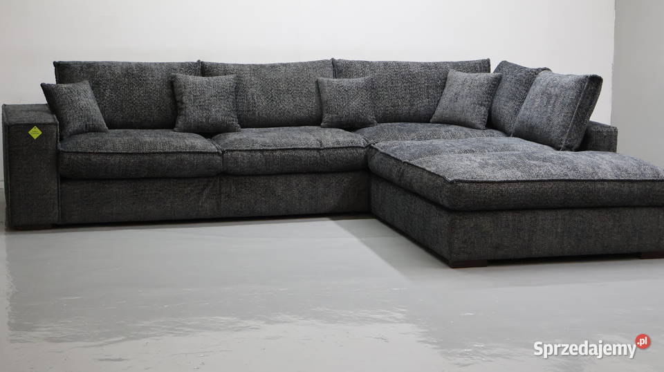 TDi NOWOCZESNY NAROŻNIK KANAPA ciemna tkanina