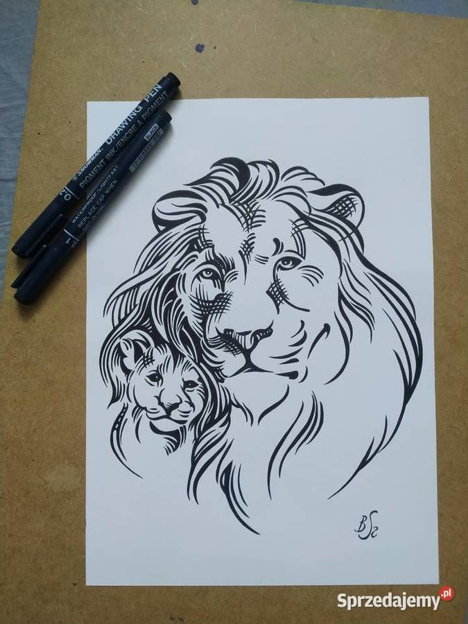 Rysunek z tatą cienkopis blok t A4 250 gm2 sprzedam