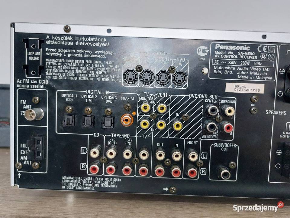 Panasonic SAHE90 Amplituner Wodzisław Śląski sprzedam