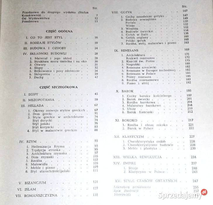 Wiadomości o stylach Władysław Witwicki