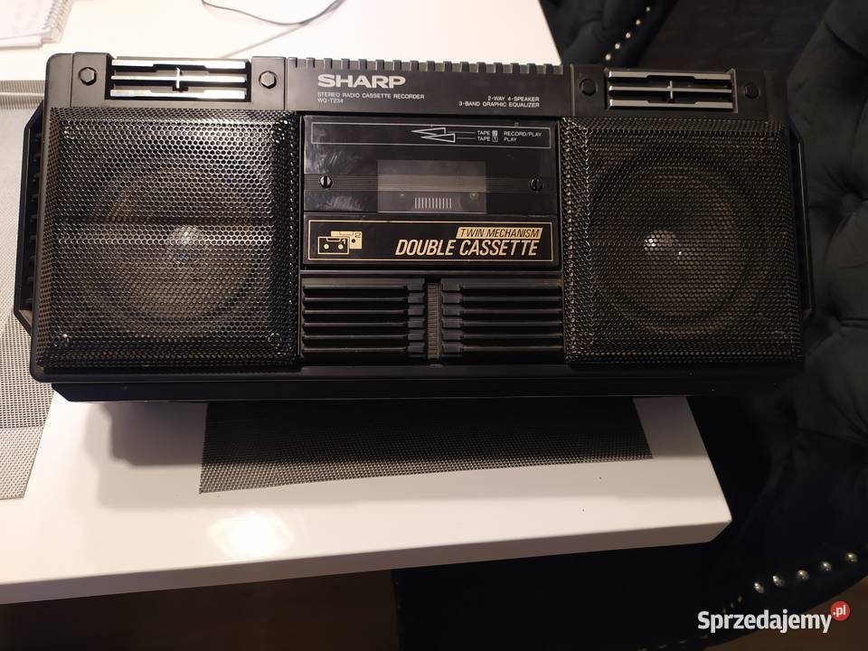 Radio Magnetofon 2 Kasetowy SHARP WQT234 Unikat Magnetofony Sulęcin