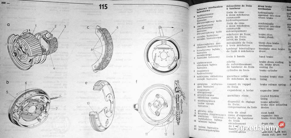Ilustrowany słownik samochodowy 6języczny Cz Chełm