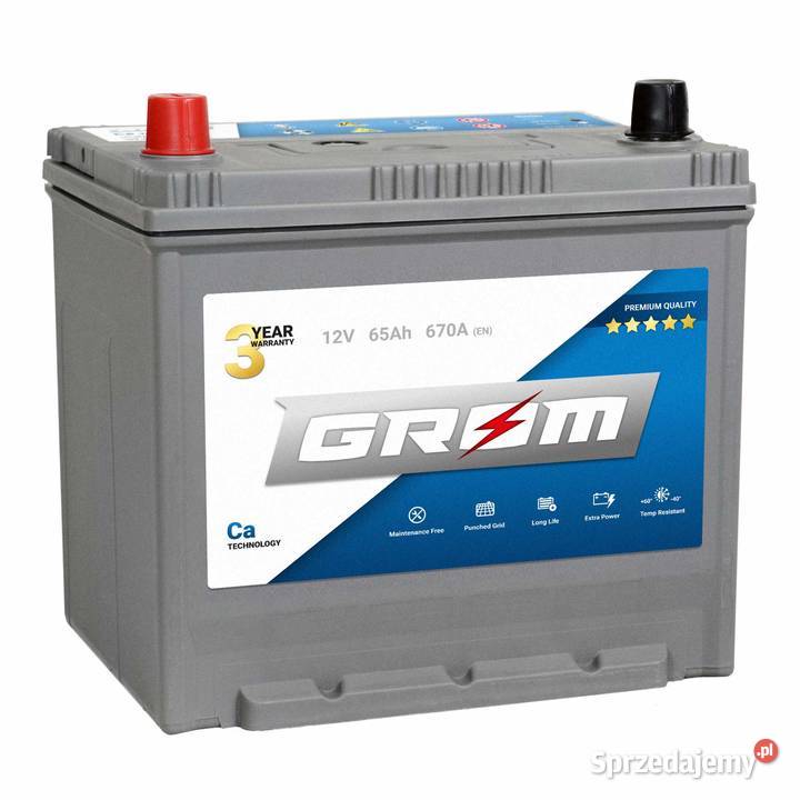 Akumulator GROM Premium 65Ah 670A japan lewy Wołomin
