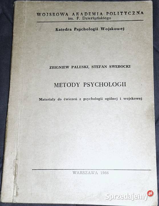 Metody psychologii Zbigniew Paleski Stefan lubelskie Chełm sprzedam