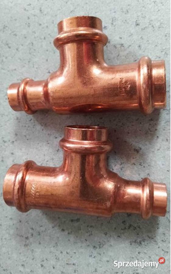 Trójnik 22x22x15 redukcyjny miedziany zaciskowy Hydraulika i armatura Kalisz