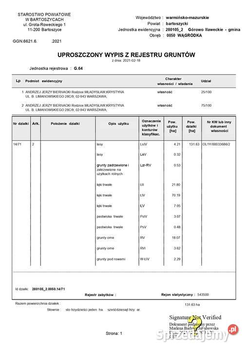 Sprzedam 210ha ziemi ze starą bazą dawnego PGR Wągródka
