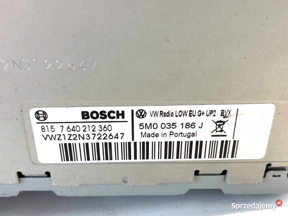 RADIO VW TIGUAN 5M0035186J 0718 ODTWARZACZ Sprzęt audio fabryczny podkarpackie