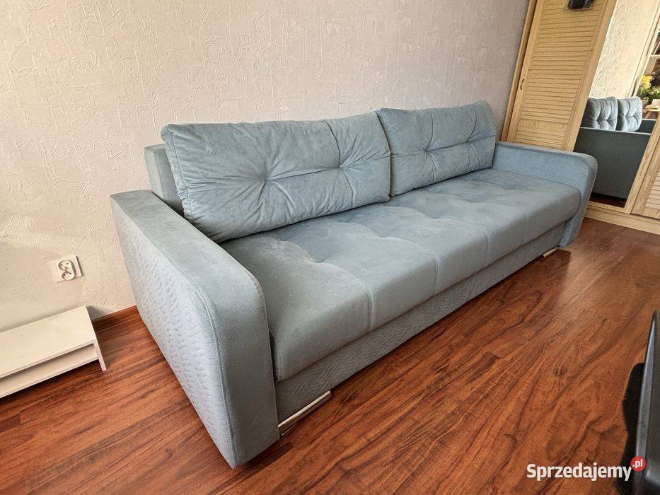 Sprzedam sofe z funkcją łóżka kolor miętowy nowa łódzkie