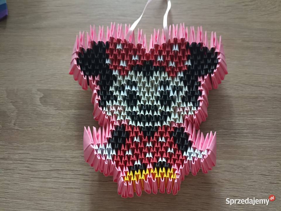 Obrazek Myszka Minnie Origami Modułowe 3D wielokolorowy Kwidzyn