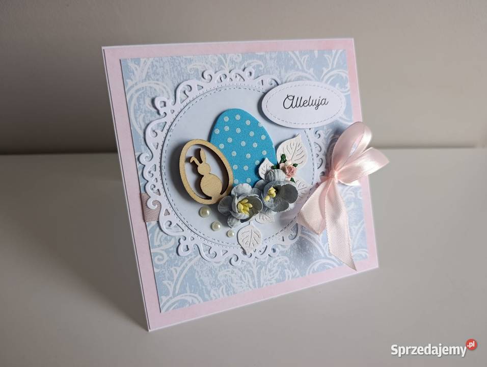 Kartka ręcznie robiona Świąteczna Wielkanoc 3 Rękodzieło Łódź sprzedam