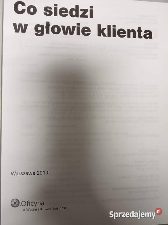 Co siedzi w głowie klienta książki używane Antykwariat Warszawa
