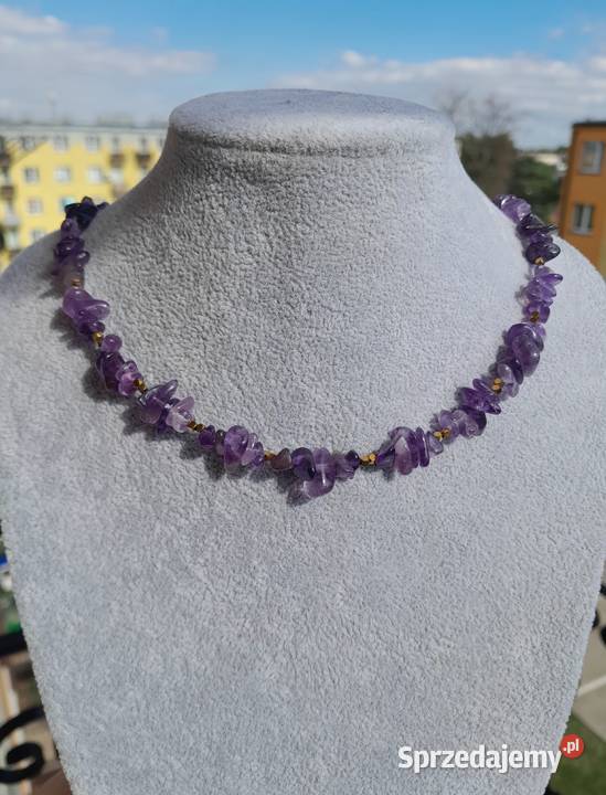 Naszyjnik z kamienia naturalnego ametyst Kozienice