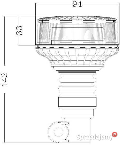 Lampa błyskowa LED LP na uchwyt DIN LA20080 małopolskie Kamionna